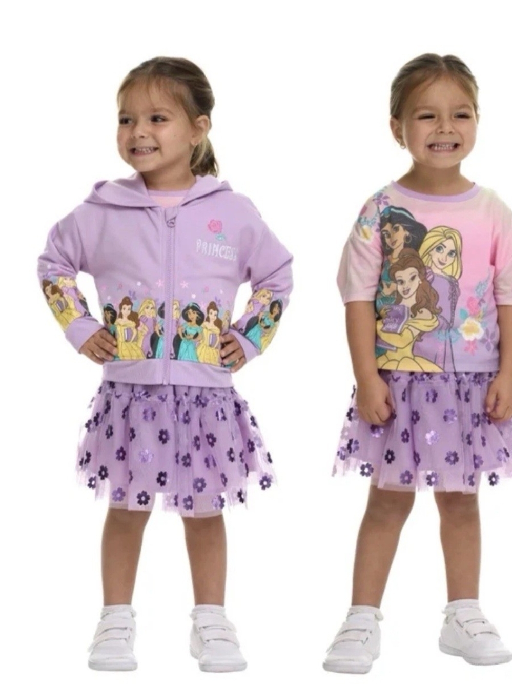 Disney 3 Piece Tutu Purple Hoodie, Shirt & Skirt Costume Set- Size 2T